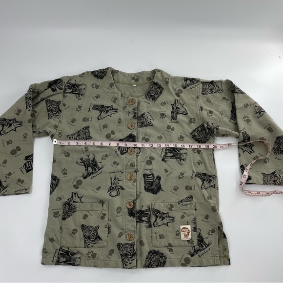 VTG Untamed Africa safari print cotton button front cardigan - Picture 9 of 9